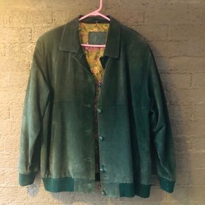 1980s “Hunt Club” Green Suede Jacket